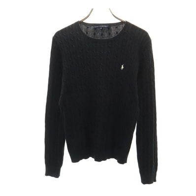 RALPH LAUREN GOLF ラルフローレンゴルフ 長袖 ケーブル ニット M ブラック系 セーター