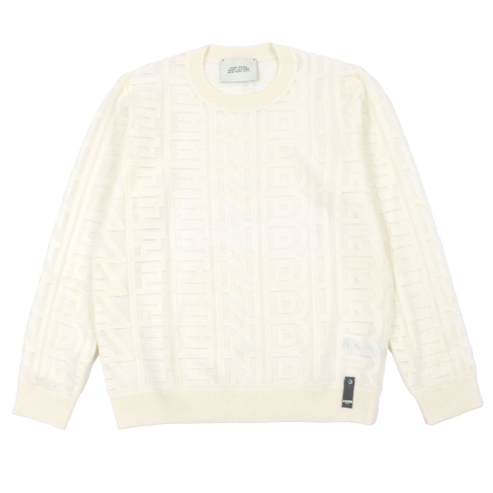 極美品 フェンディ×マークジェイコブス
 セーター アイボリー メンズ 54 FZX131