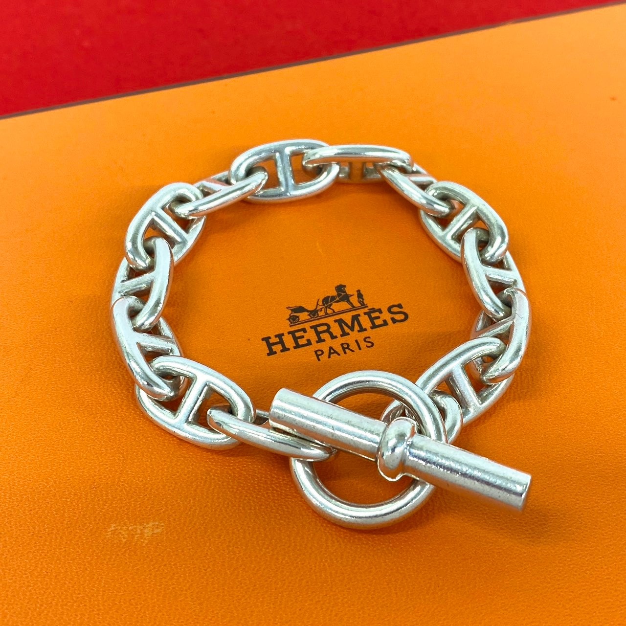 HERMES エルメス シェーヌダンクル GM 13コマ ブレスレット マルジェラ期 シルバー925 ブレスレット シルバー
11921
