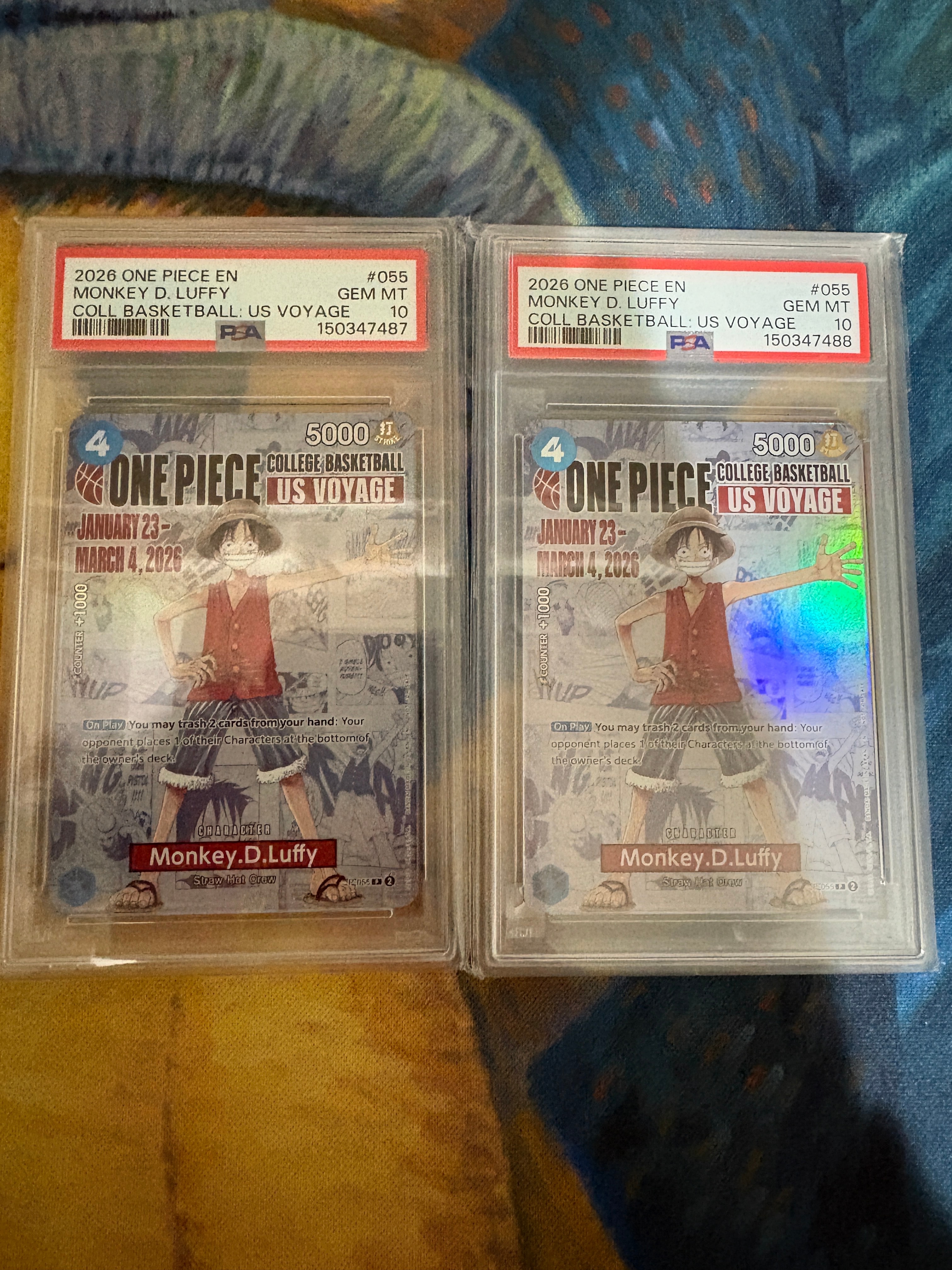 モンキー・D・ルフィ:P (開封済) [P-055]【英語版】(プロモーションカード「ワンピース カレッジ バスケットボール:USボヤージュ」)