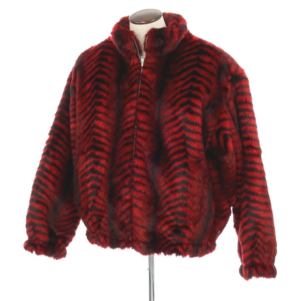 【中古】シュプリーム Supreme 2026年春夏 Faux Fur WINDSTOPPER Bomber Jacket フェイクファーブルゾン レッドxブラック【サイズXL】【メンズ】