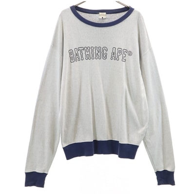 A BATHING APE アベイシングエイプ 日本製 長袖 トレーナー M グレー
