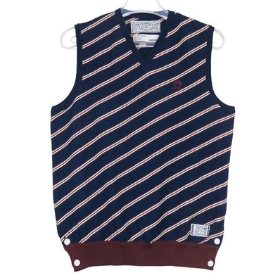 NEIGHBORHOOD ネイバーフッド COURT.REGIMENTAL/W-KNIT.VEST MANH-KN-M02 コート レジメンタル ストライプ ベスト ネイビー トップス サイズM