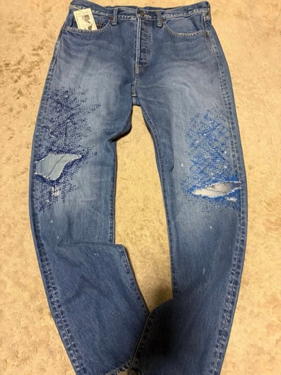 KAPITAL 14OZ DENIM 5P MONKEY CISCO "Indigo"