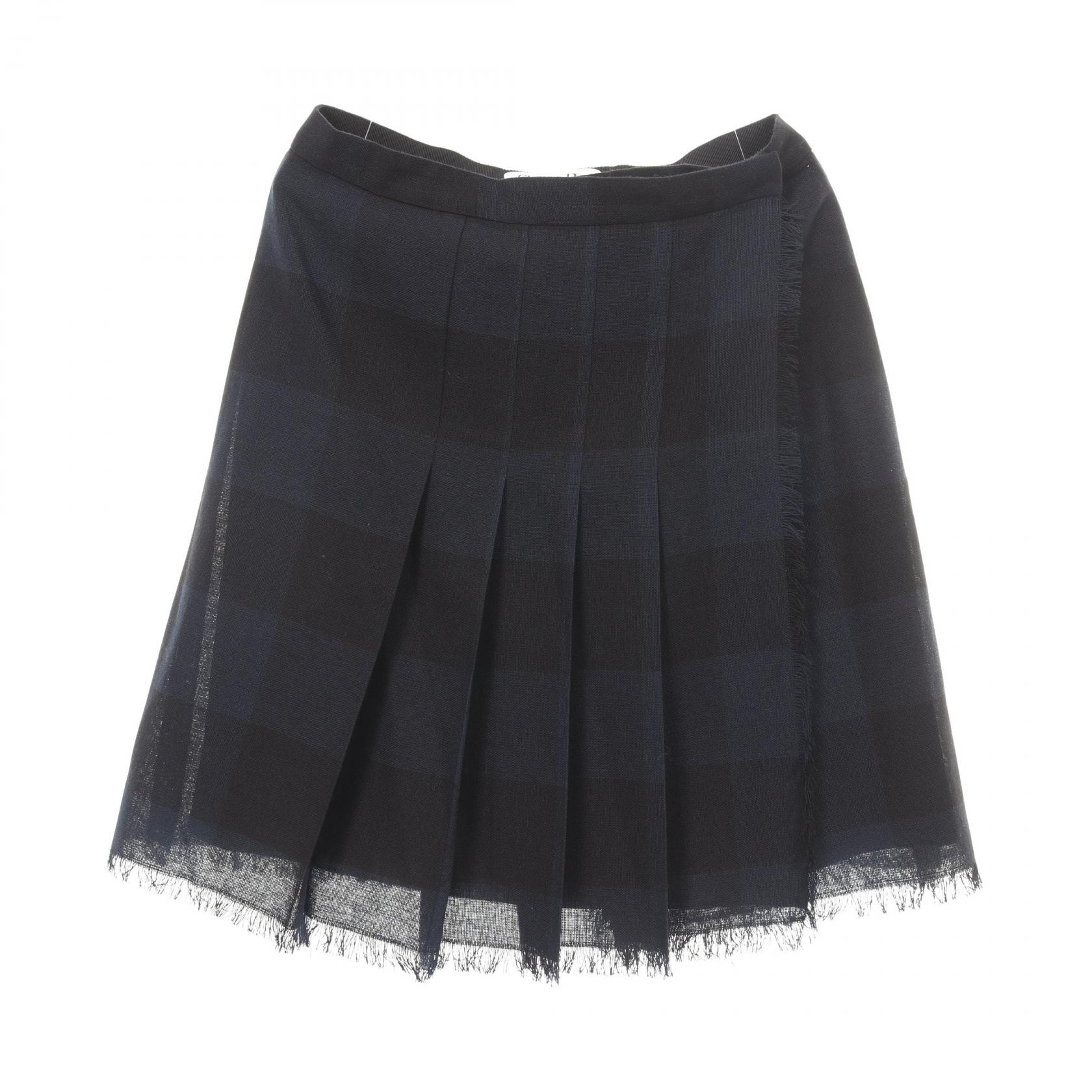 ディオール Dior スカート 衣料品 ボトムス ウール レディース ネイビー系 / ブラック系 【中古】