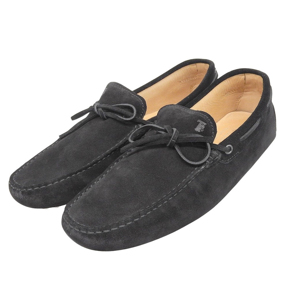 トッズ ドライビングシューズ メンズ スエード ブラック 7 1/2 7 1/2