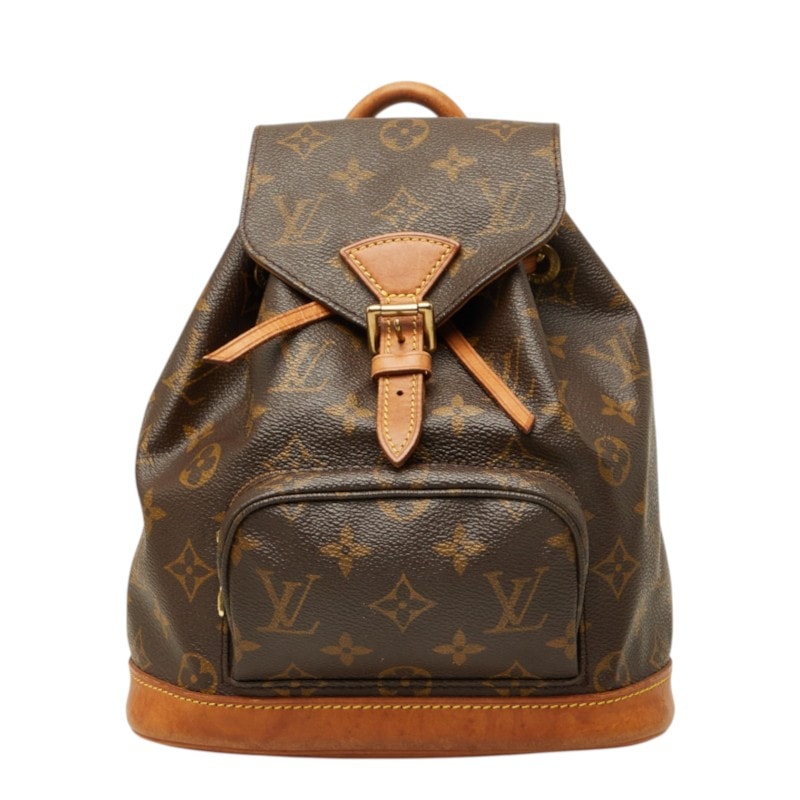 ルイ ヴィトン モノグラム ミニ モンスリ リュック バックパック M51137 ブラウン PVC レザー レディース LOUIS VUITTON 中古