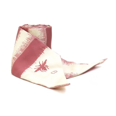 クリスチャンディオール Christian Dior スカーフ ツイリー シルク レッド系 レディース【中古】 h31420g