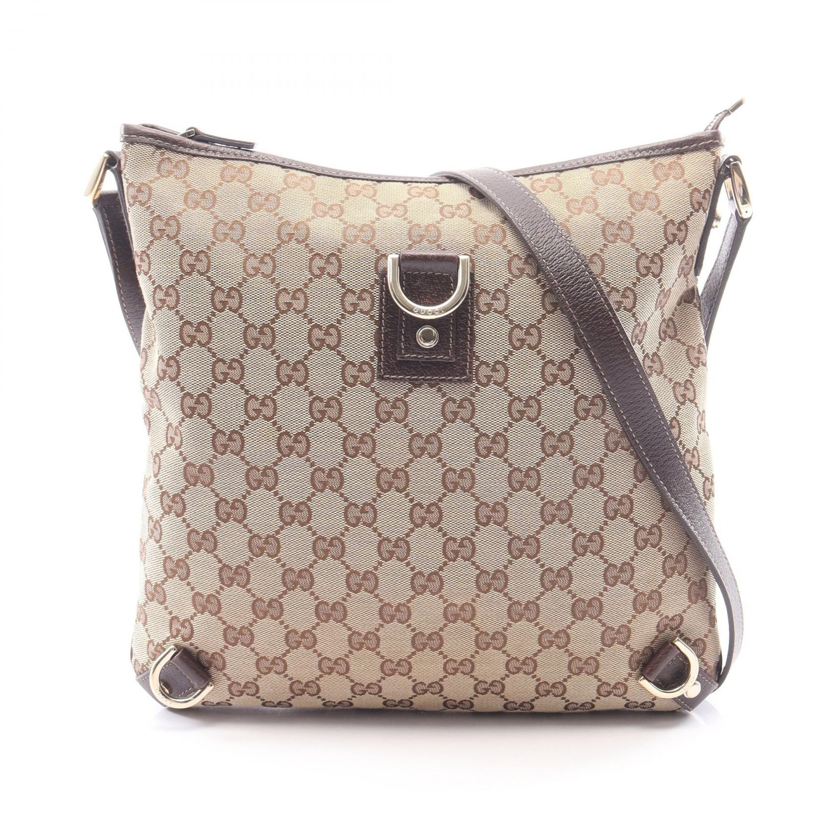 グッチ GUCCI アビー GGキャンバス ショルダーバッグ バッグ キャンバス レザー レディース ベージュ系 / ブラウン系 131326 【中古】