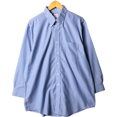 古着 ブルックスブラザーズ Brooks Brothers 346 長袖 ボタンダウンストライプシャツ メンズXL相当/eaa566942