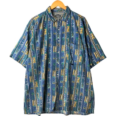 古着 80~90年代 リーバイス Levi's 総柄 半袖 コットンシャツ ボックスシャツ メンズXL相当 ヴィンテージ/eaa567288