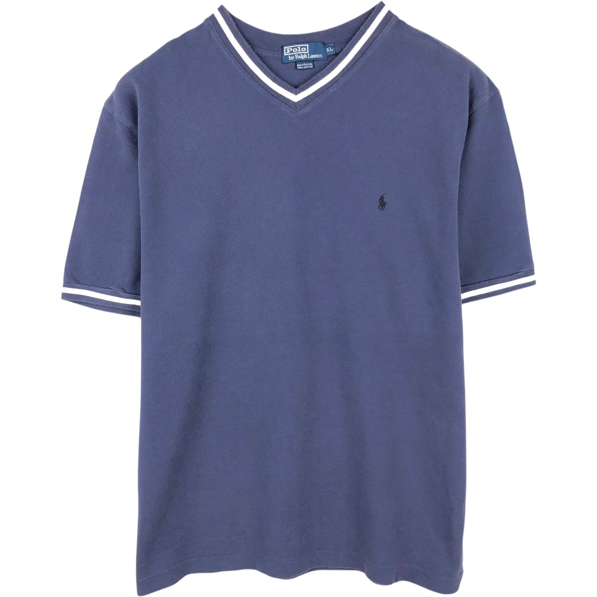古着 ラルフローレン Ralph Lauren POLO by Ralph Lauren 鹿の子 半袖VネックTシャツ メンズXL相当/eaa672005