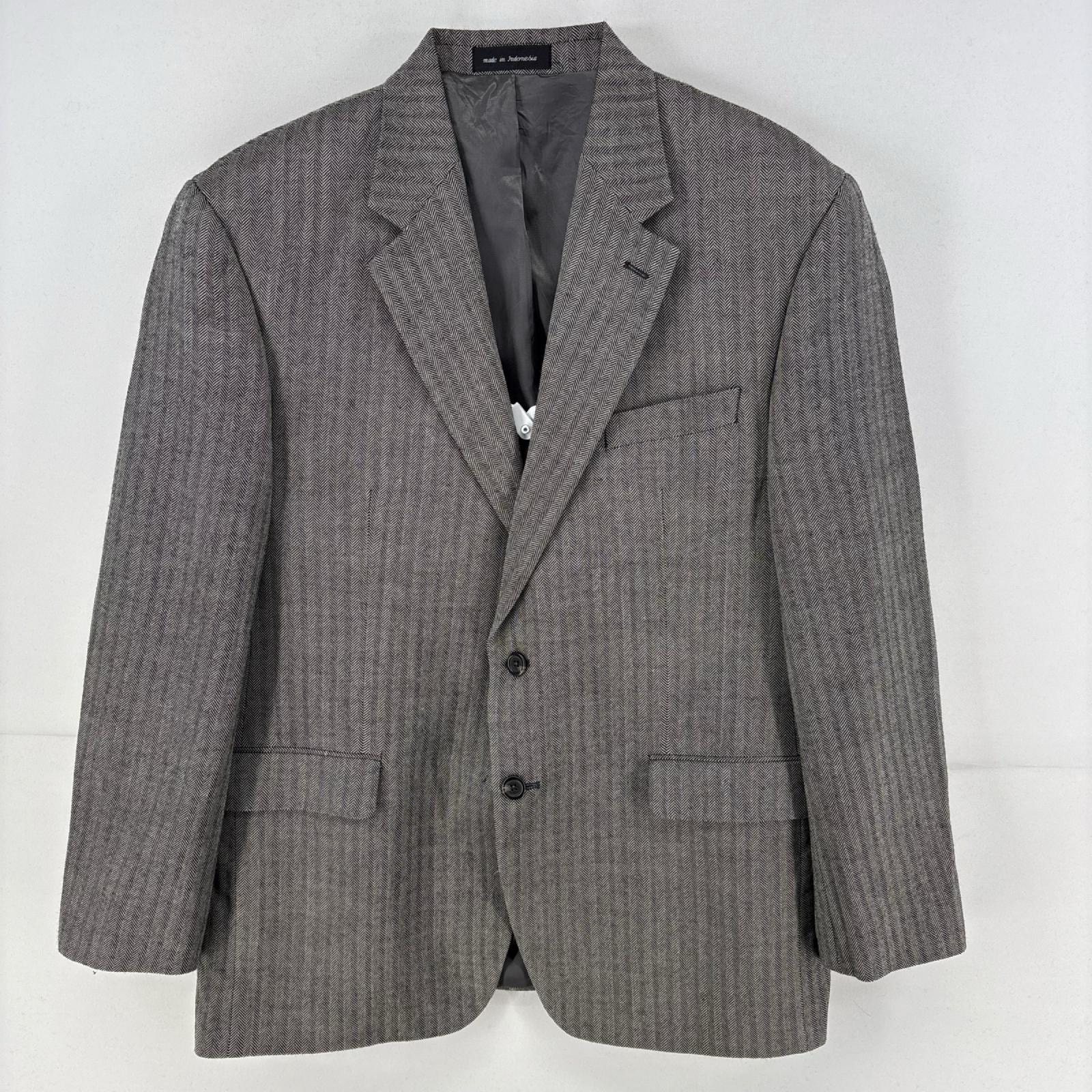 古着 ローレンラルフローレン LaurenRalphLauren ヘリンボーン ジャケット テーラード ブレザー 大きいサイズ 43R グレー メンズ