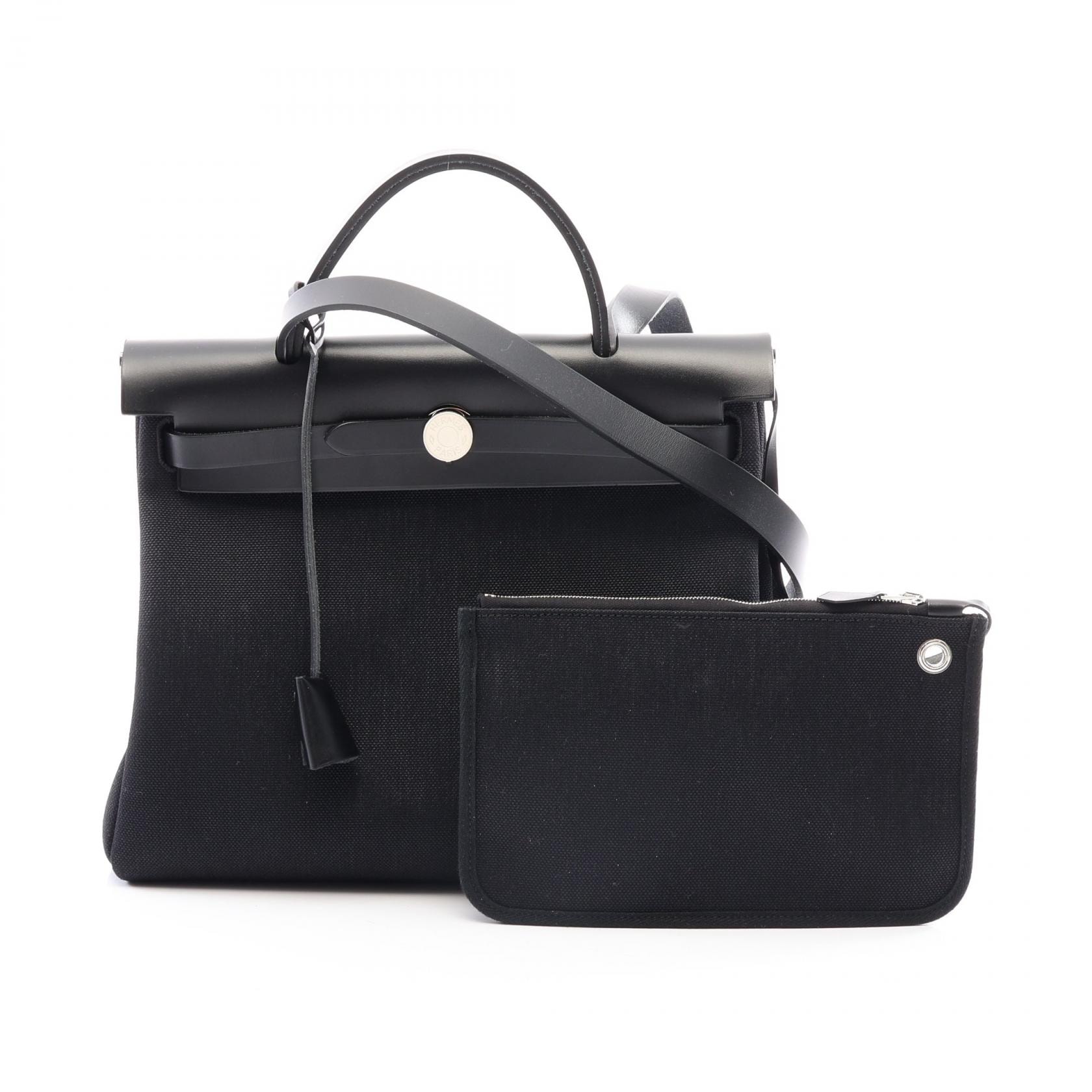 エルメス HERMES エールバッグジップPM 2WAY ハンドバッグ バッグ トワルミリタリー / ヴァッシュハンター トワルミリタリー B刻印(2023年製造) レディース ブラック系 068675CK 【中古】