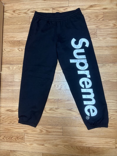 Supreme Satin Applique Sweatpant "Black" (24FW)