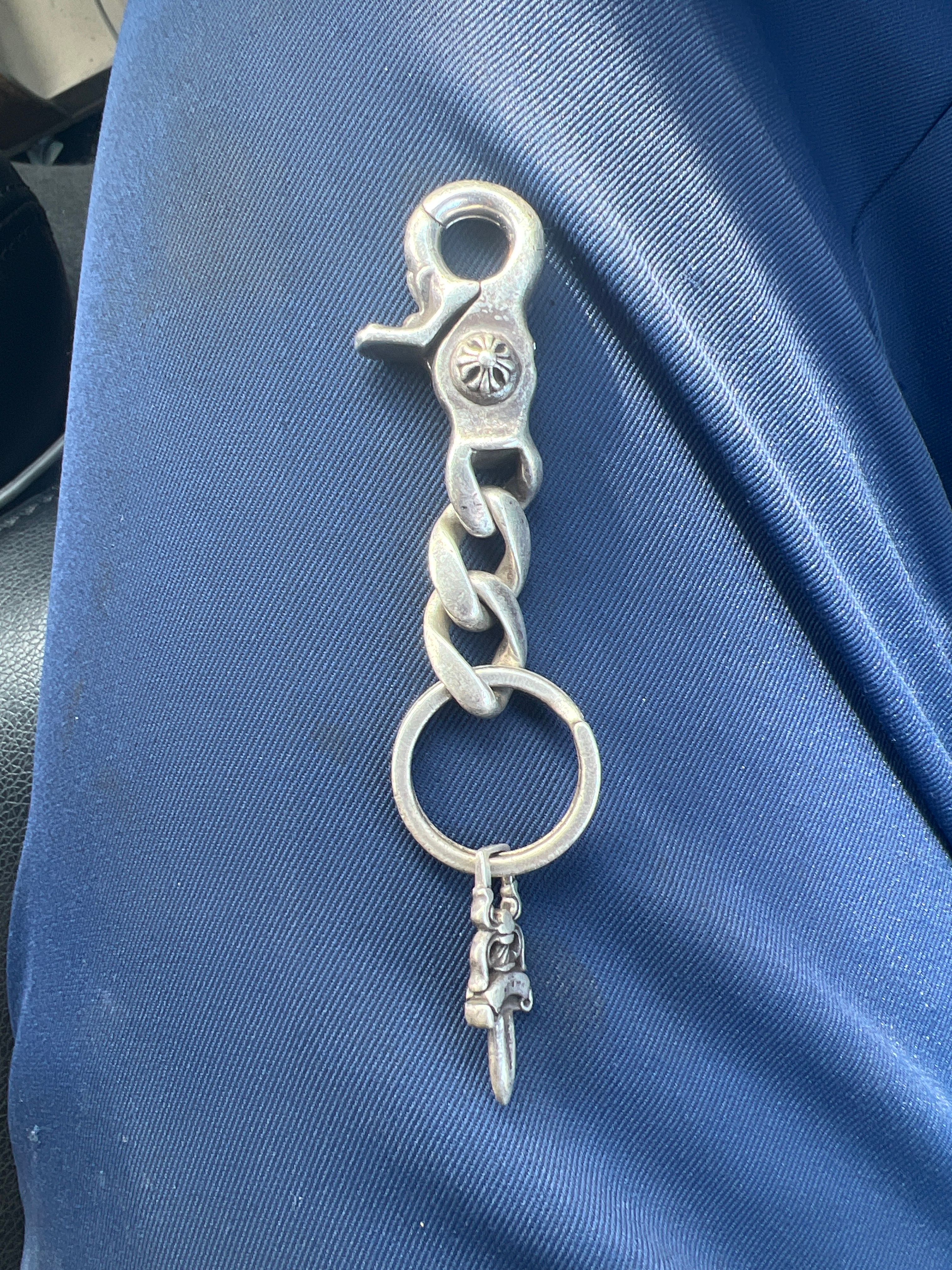 Chrome Hearts Key Ring Classic Link Short / Dagger "Silver"