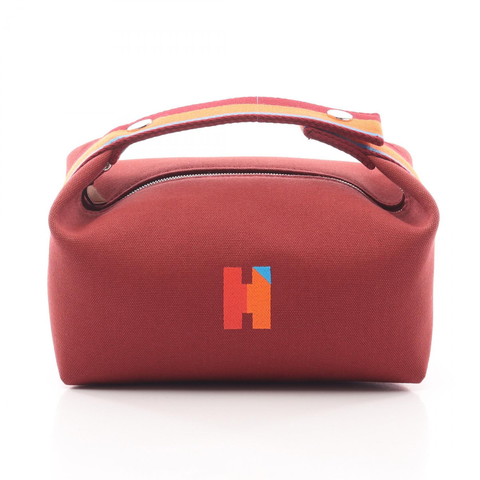 エルメス HERMES ブリッドアブラックPM Hパヴィヨン ルージュアッシュ ハンドバッグ バッグ キャンバス レディース ブラウン系 / マルチカラー 【中古】
