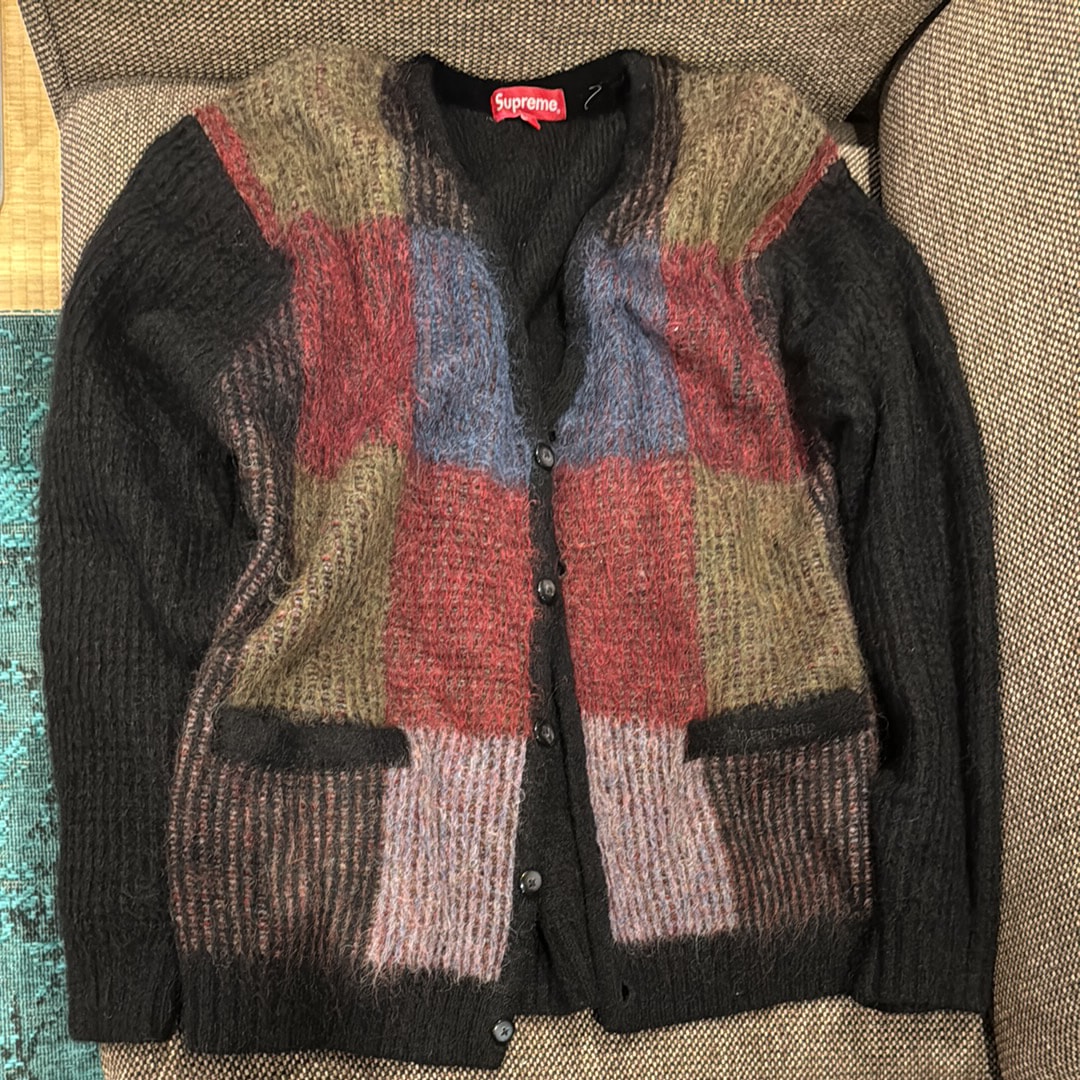 Supreme Brushed Grid Cardigan 