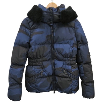 コーチ カモフラージュ 迷彩柄 ダウン ブルー ブラック