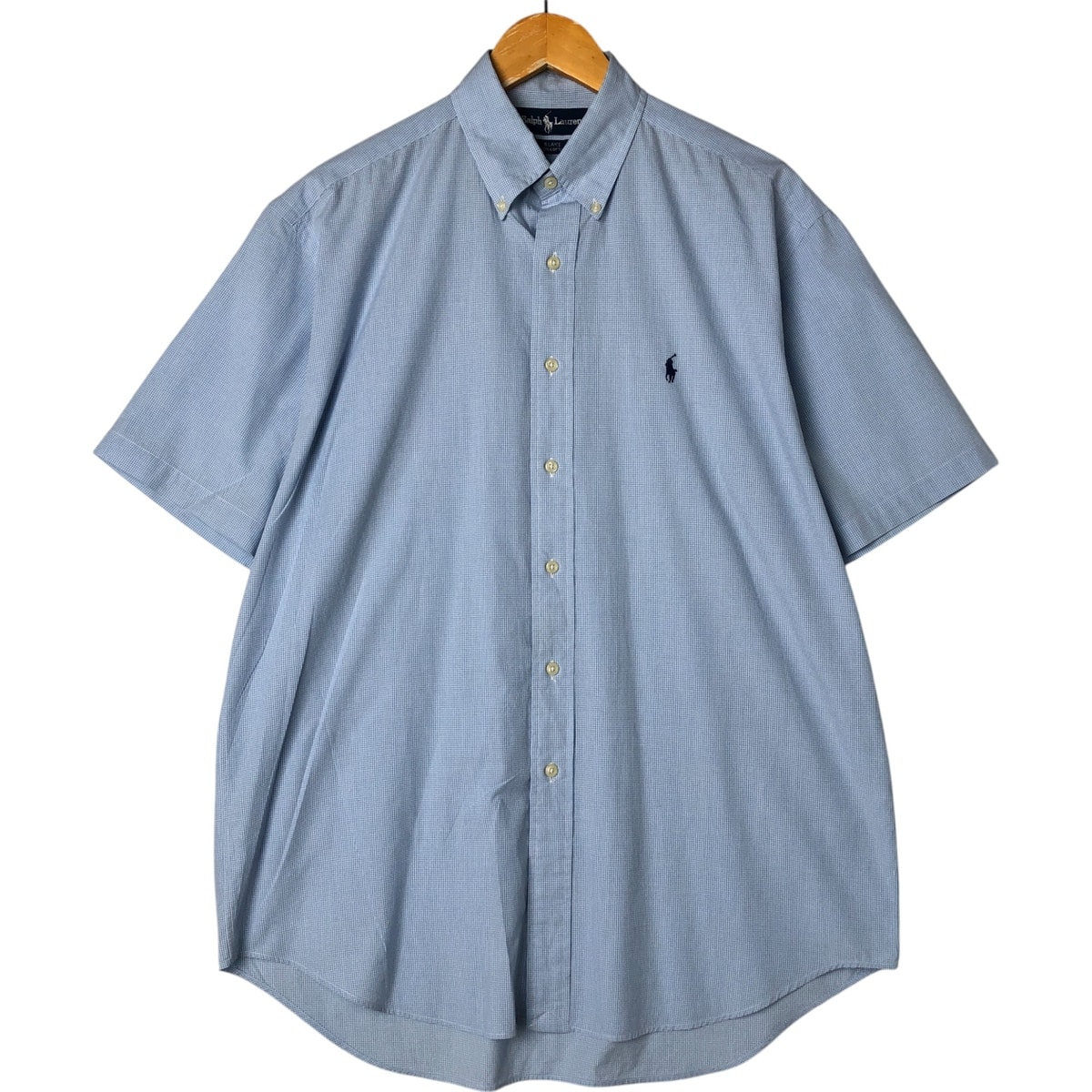 古着 ラルフローレン Ralph Lauren BLAKE ギンガムチェック 半袖 ボタンダウン チェックシャツ メンズM相当/eaa557854