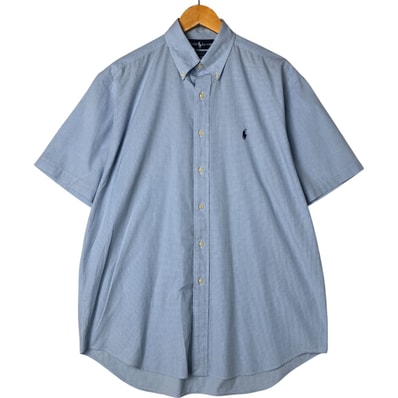古着 ラルフローレン Ralph Lauren BLAKE ギンガムチェック 半袖 ボタンダウン チェックシャツ メンズM相当/eaa557854
