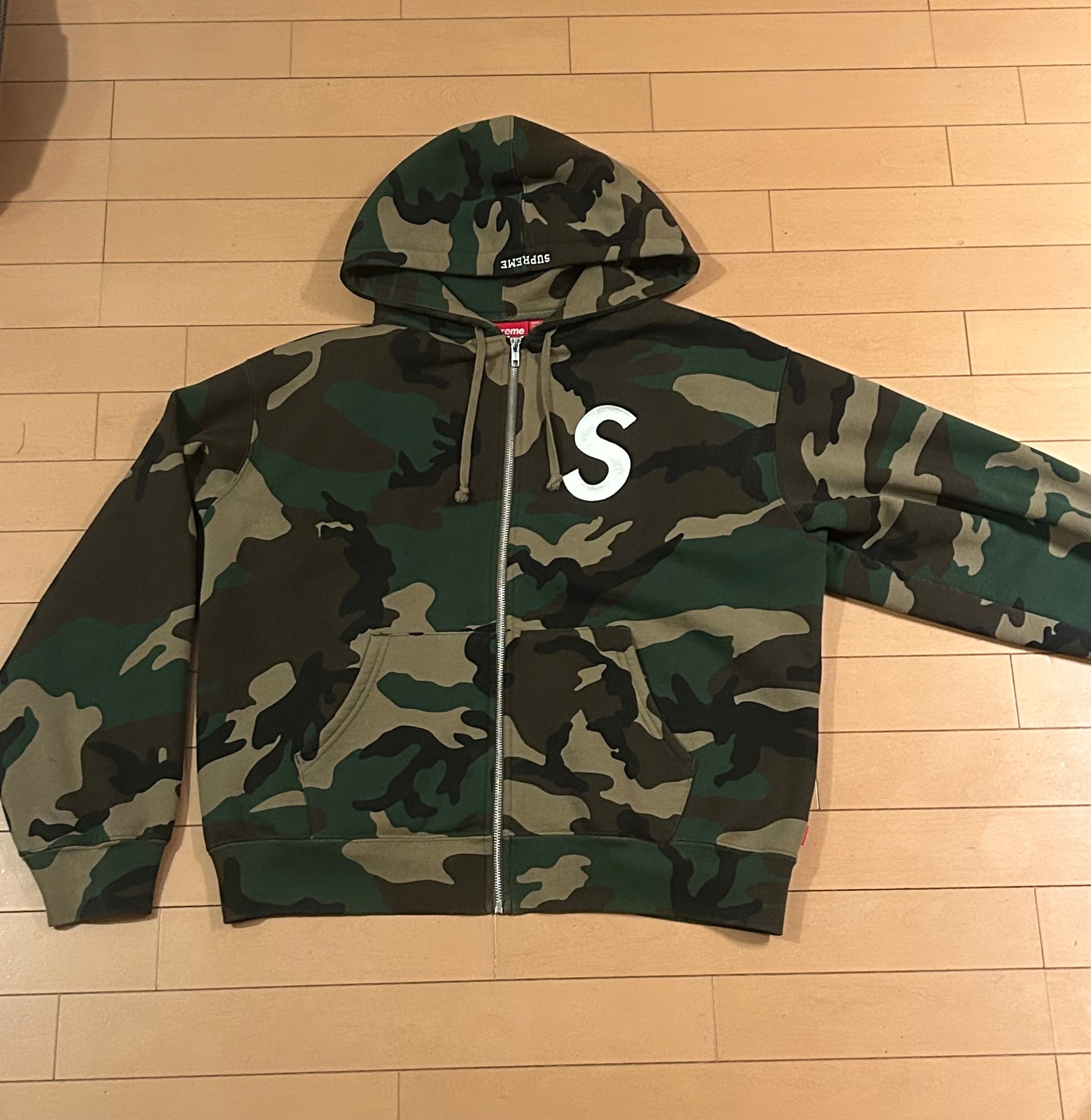 Supreme S Logo Zip Up Hooded Sweatshirt (25FW) "Woodland Camo"