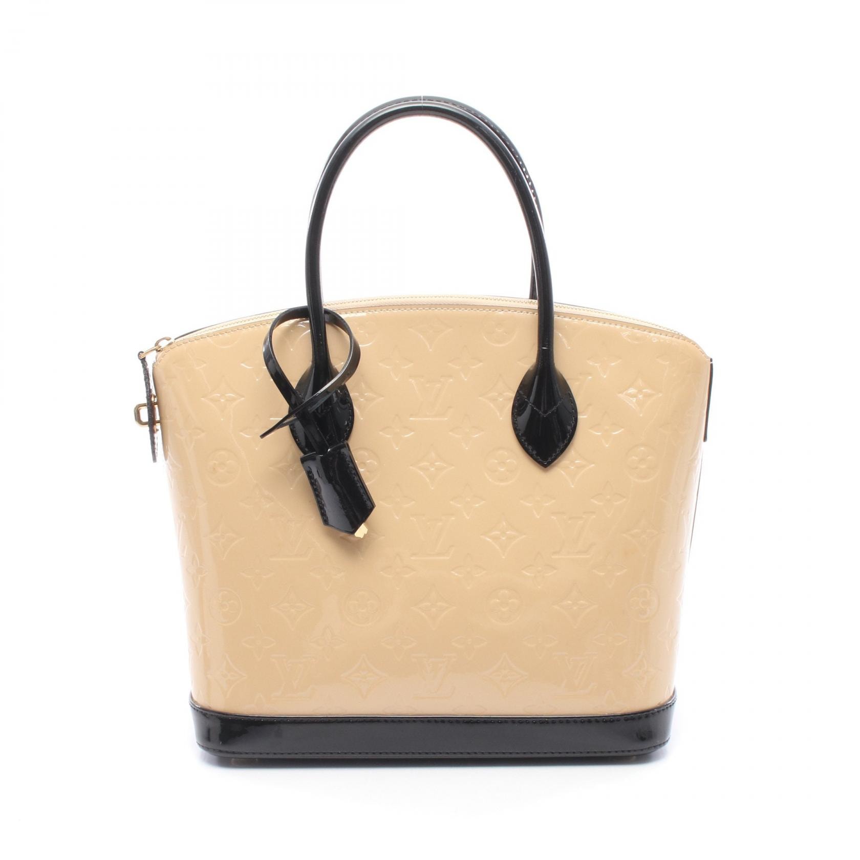 ルイ・ヴィトン LOUIS VUITTON ロックイットPM ハンドバッグ バッグ レザー ヴェルニ デュンヌ レディース ベージュ系 / ブラック系 M90251 【中古】