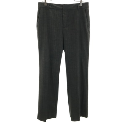 ZARA BASIC ザラベーシック スペイン製 ヘリンボーン スラックスパンツ 40 チャコール
