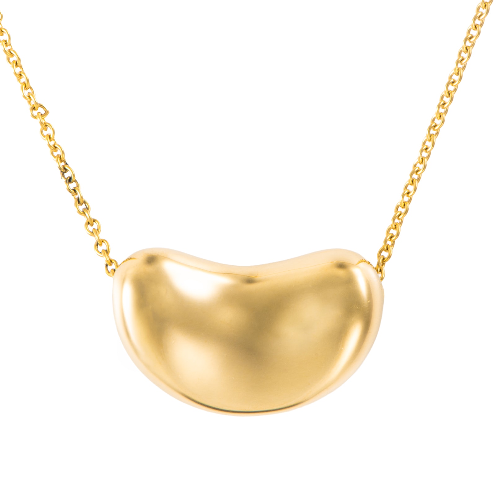 TIFFANY&Co. ティファニー ビーンズ ペンダント ネックレス エルサ・ペレッティ K18YG ゴールド【中古】