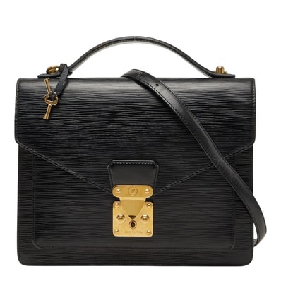 ルイ ヴィトン エピ モンソー ハンドバッグ ショルダーバッグ 2WAY M52122 ノワール ブラック レザー レディース LOUIS VUITTON 【中古】
