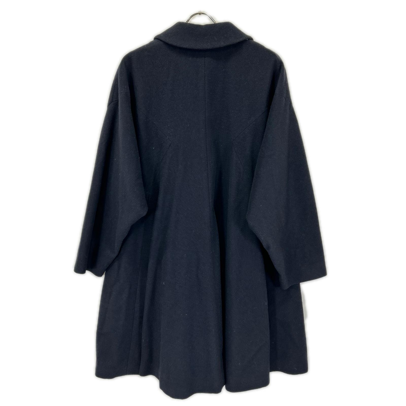 コムデギャルソンコムデギャルソン(コムコム) 14AW RN-C006 ネイビー カシミヤ混ウール 丸襟ドロップショルダーフレアコート XS