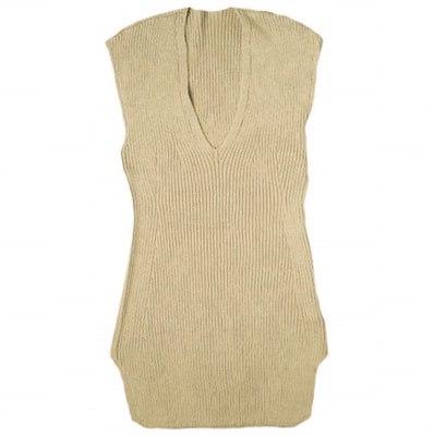 新品 Mame Kurogouchi マメクロゴウチ 22SS 日本製 Washable Linen Knitted Vest ウォッシャブルリネンニットベスト MM22SS-KN021 1 BROWN 定価31,900円 ノースリーブ トップス g19815