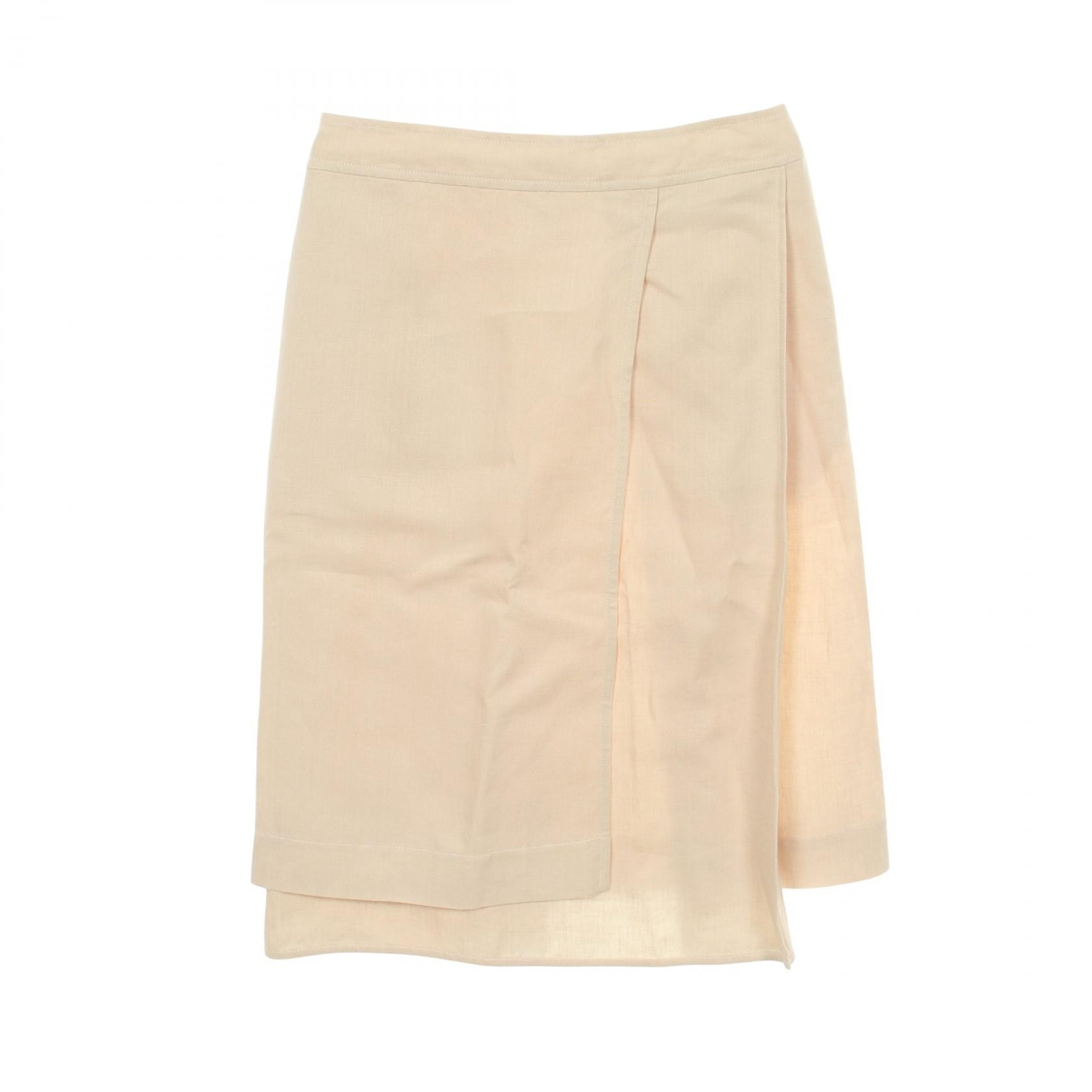 ジルサンダー JIL SANDER スカート 衣料品 ボトムス ファブリック レディース アイボリー系 JSPQ351905WQ320900 【中古】