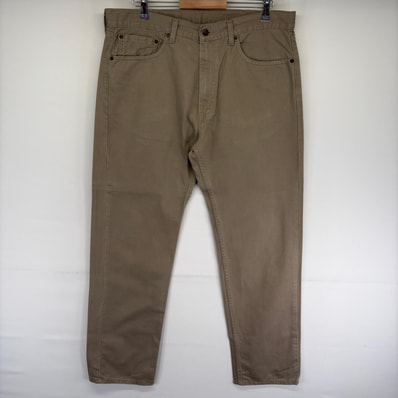 古着 リーバイス Levi's デニム パンツ 505 ストレート ワンポイント チノパン ストレート ジッパーフライ w38 L32 ベージュ系 メンズ