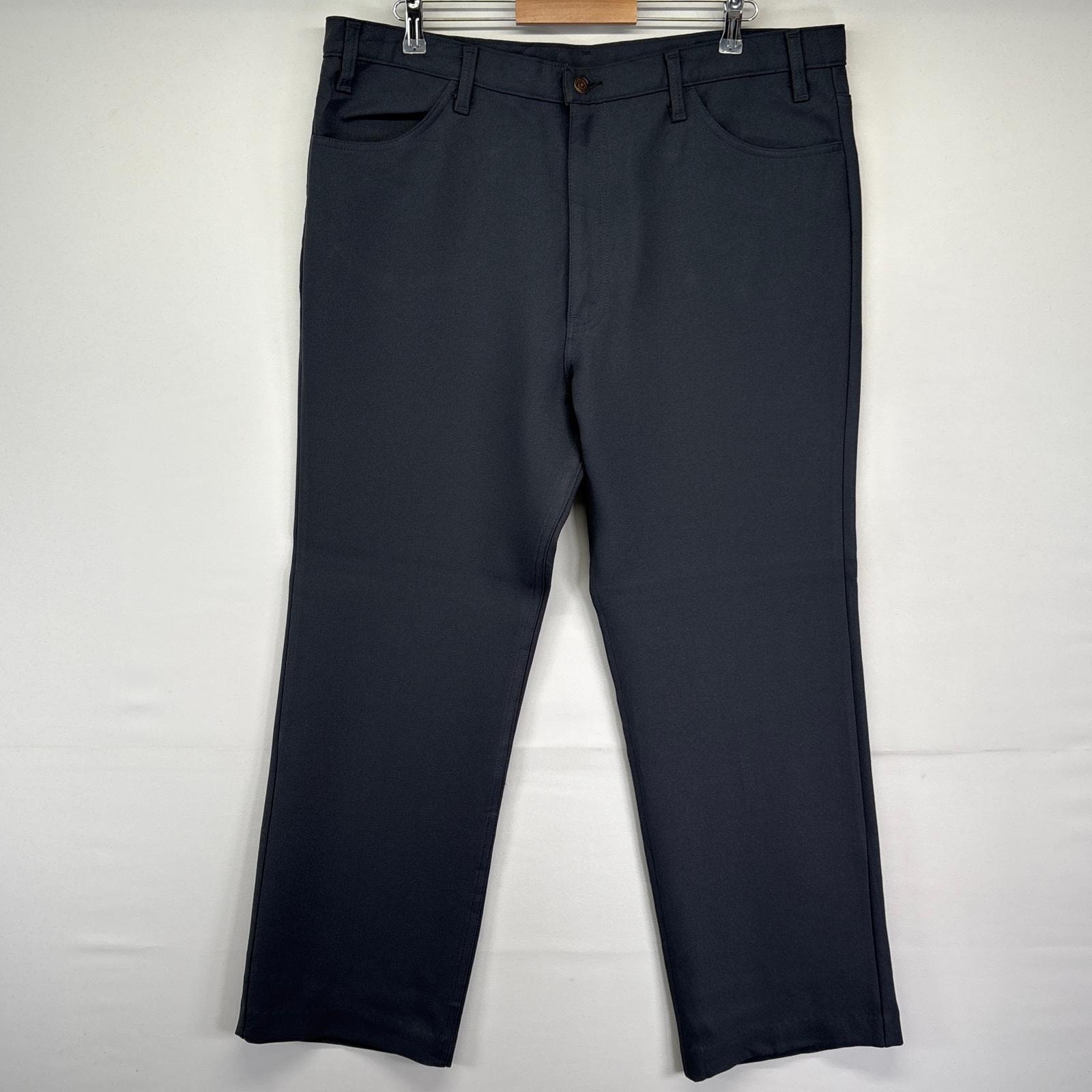 古着 90's/90年代 リーバイス Levi's USA製 スラックスパンツ スタプレ ポリパン 大きいサイズ ストレート w42 L32  グレー メンズ
