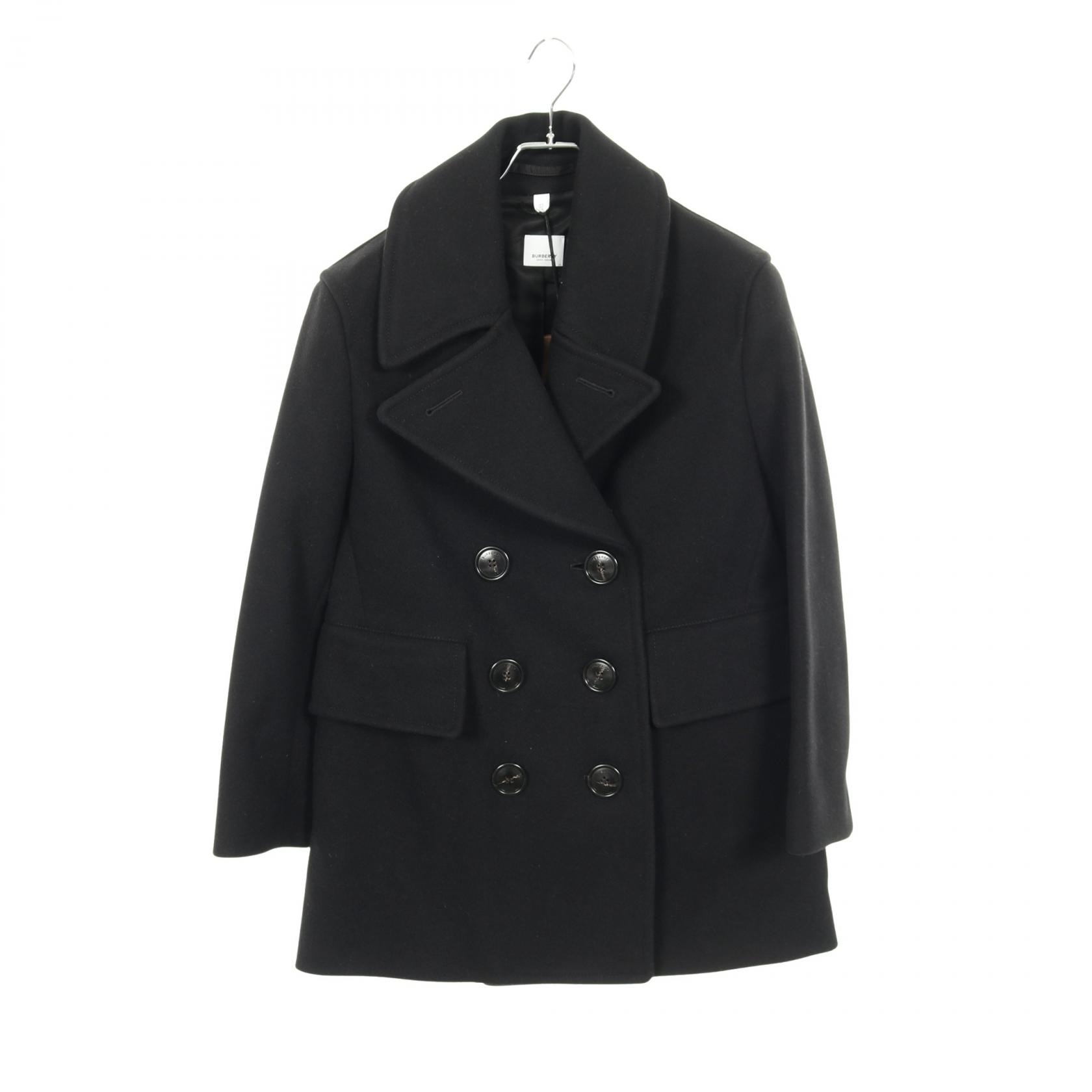 バーバリー BURBERRY ピーコート 衣料品 アウター ウール レディース ブラック系 【中古】