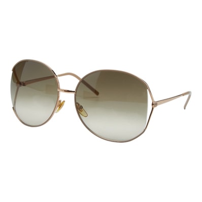 グッチ インターロッキングG サングラス サイズ 61 16 125 ブラウン ゴールド メタル 樹脂系 レディース GUCCI 【中古】