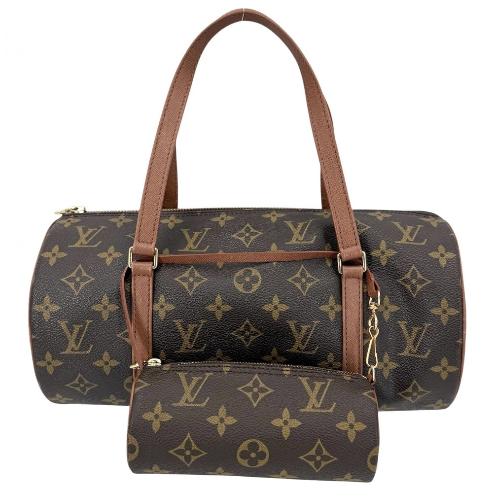 LOUIS VUITTON ルイヴィトン ハンドバッグ パピヨン30 ポーチ付き 肩掛け GM M51385 モノグラムキャンバス ブラウン 茶 ゴールド金具 レディース【中古品】