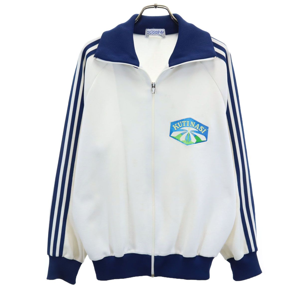 adidas アディダス 70s 80s ヴィンテージ トラックジャケット 4 白系 デサント ジャージ