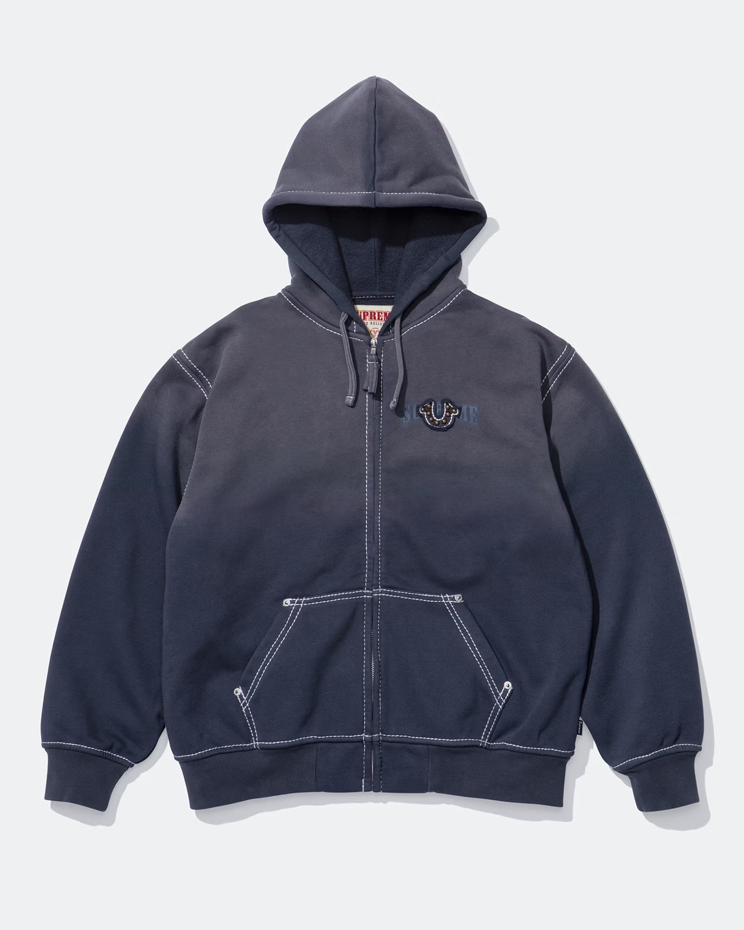 Supreme x True Religion Zip Up Hooded Sweatshirt "Navy"