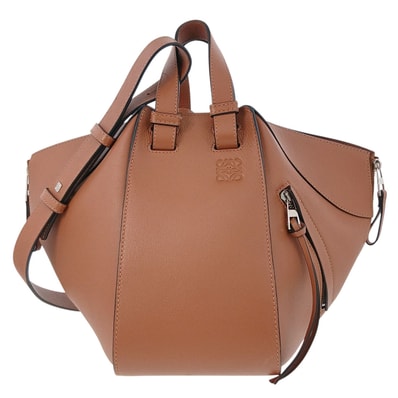 LOEWE ロエベ 2WAY ハンモック スモール ショルダーバッグ 387.12 ブラウン レディース【中古】