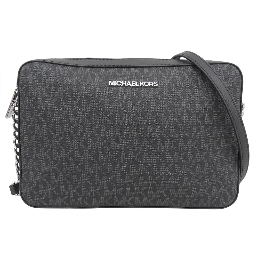 マイケルコース 美品 MKロゴ チェーンショルダーバッグ レディース ブラック