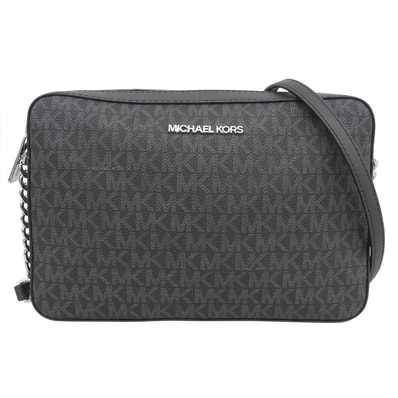 マイケルコース 美品 MKロゴ チェーンショルダーバッグ レディース ブラック