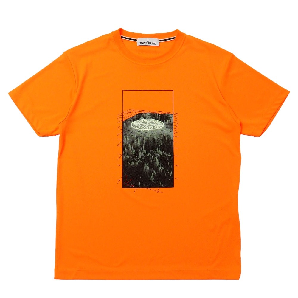 ■美品■STONE ISLAND ストーンアイランド 半袖Tシャツ サイズL クルーネック ジャージー イタリア製 ブランド古着【中古】20260423/RA9008