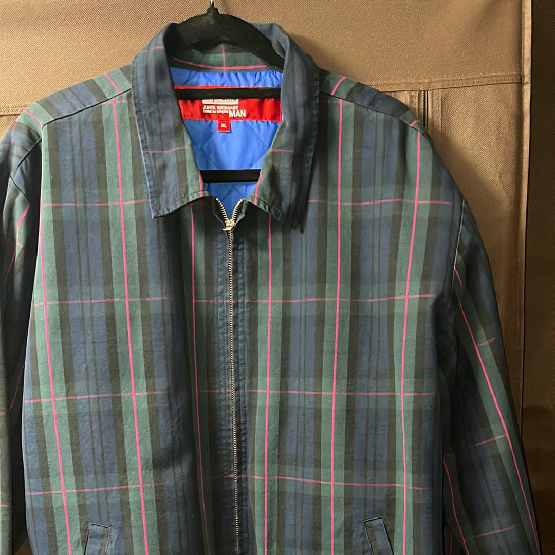 Supreme / JUNYA WATANABE COMME des GARCONS MAN Printed Work Jacket "Navy Plaid"