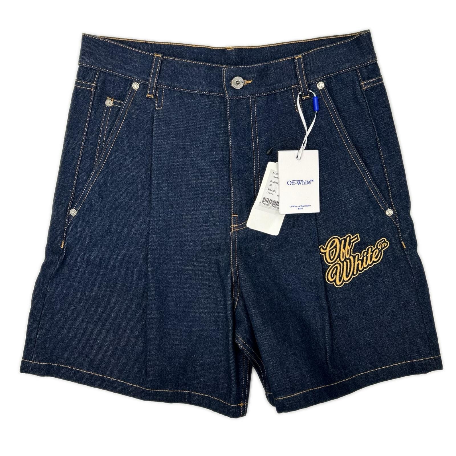 オフホワイト 24年製 90Slogo Den shorts Raw 30