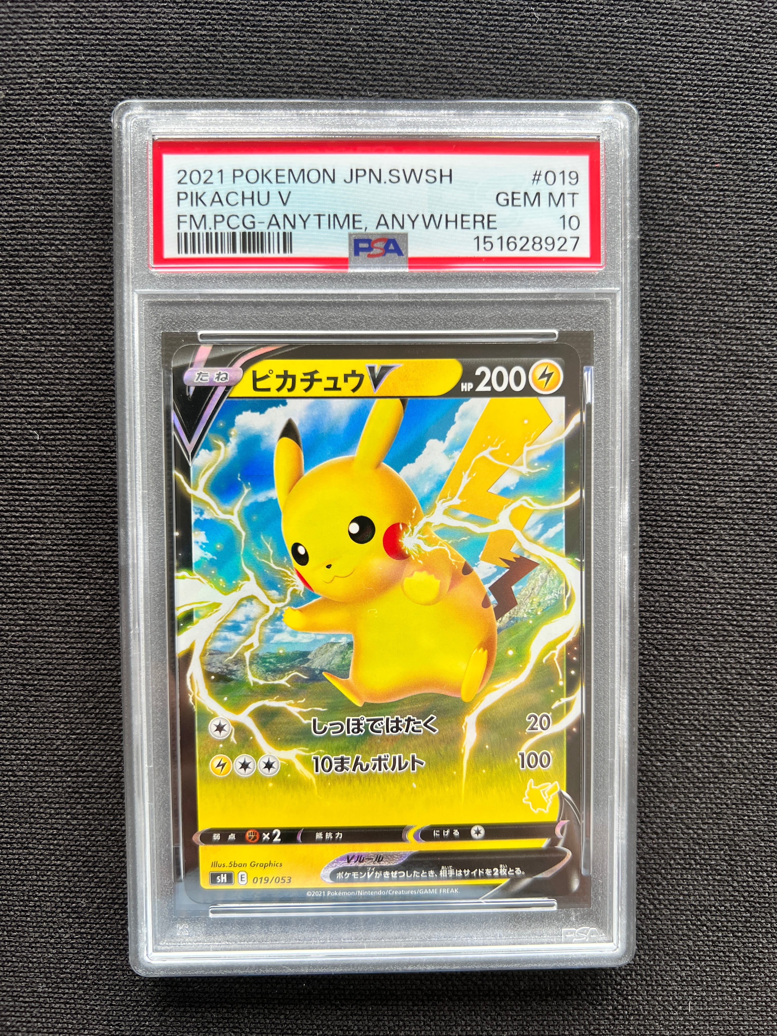 PSA10】ピカチュウV RR仕様 [SH 019/053](ファミリーポケモンカード