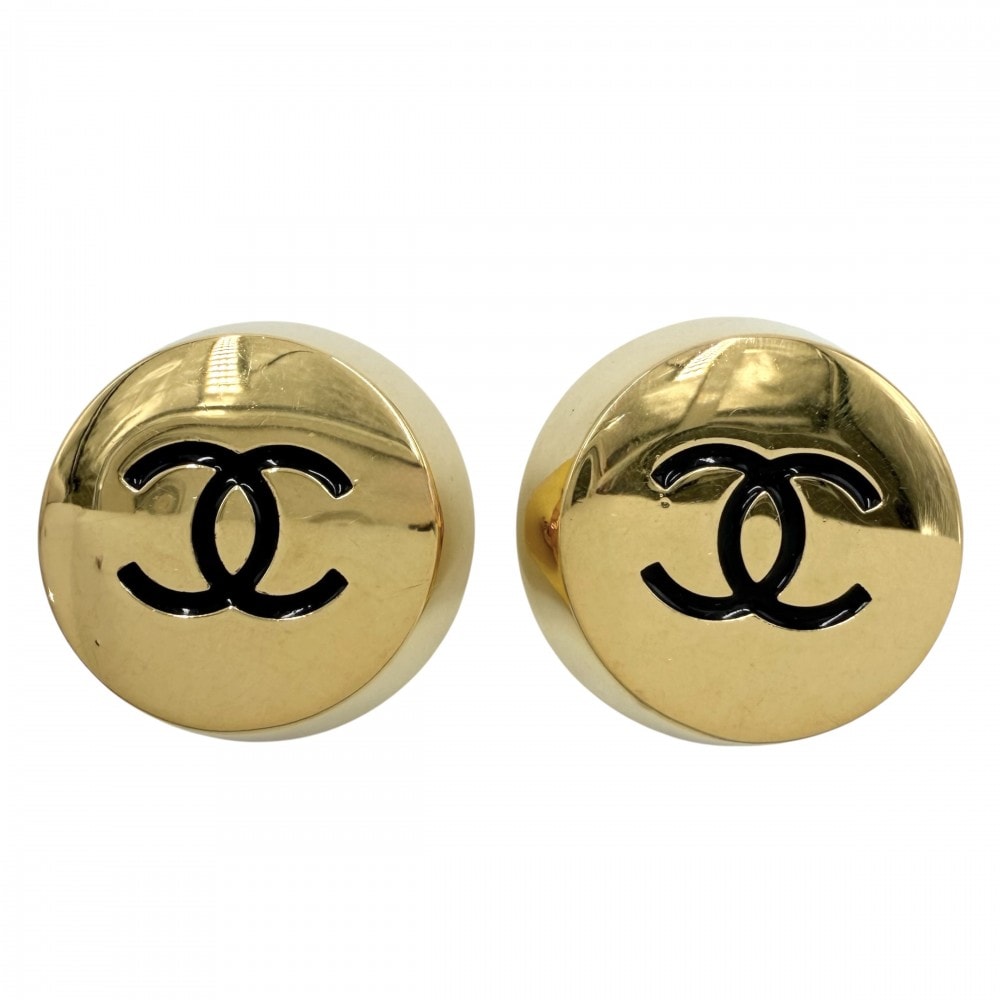 CHANEL シャネル イヤリング ココマーク ラウンド ヴィンテージ アクセサリー GP 2 6 ゴールド レディース 約42.6g 1991年【中古品】