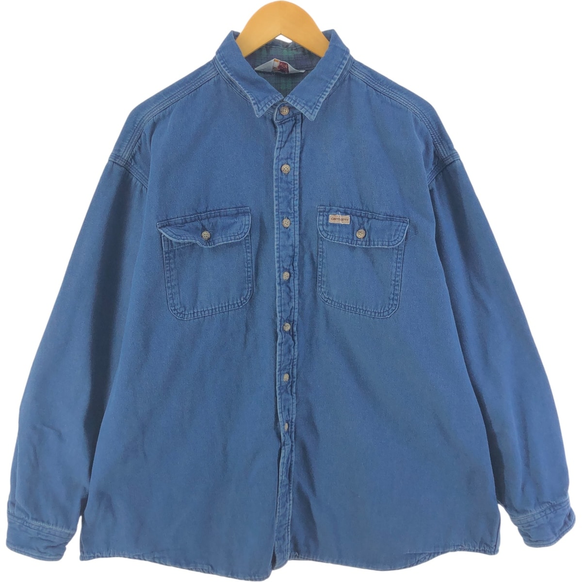 古着 カーハート Carhartt 長袖 デニムシャツ メンズXL相当/eaa523097