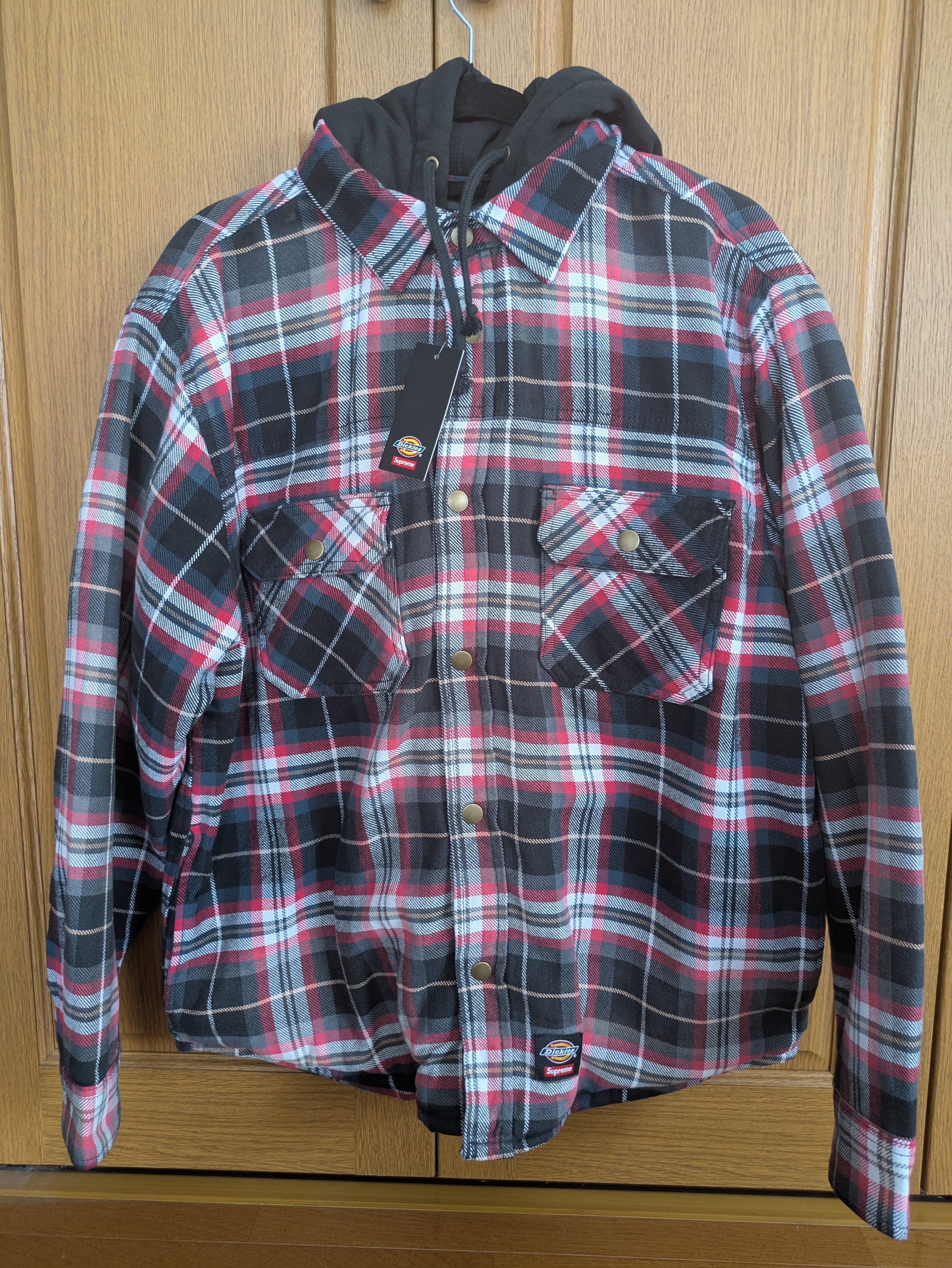 Supreme x Dickies Lined Zip Up Hooded Flannel Shirt "Black"